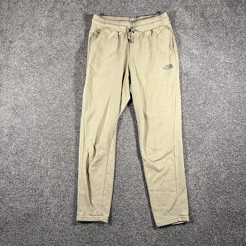 The North Face Jogger Sweatpants Women’s Small Beige Fleece Logo Drawstring